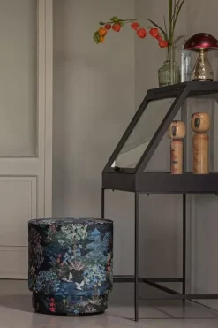 Hocker Und Stühle|Pip Studio Hocker Medium Pip Garden Dunkelblau
