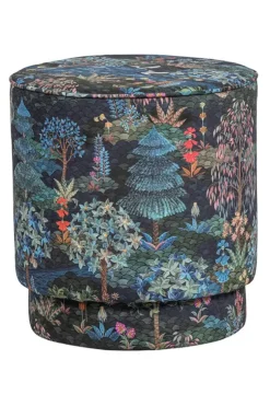 Hocker Und Stühle|Pip Studio Hocker Medium Pip Garden Dunkelblau