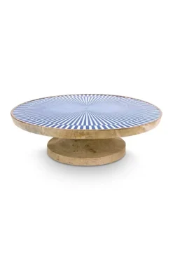 Tortenteller|Pip Studio Holzern Servierschale Blau 32 Cm