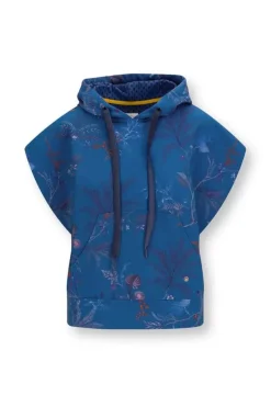 Pullover & Strickjacken|Pip Studio Hoodie Kurze Armel Isola Blau