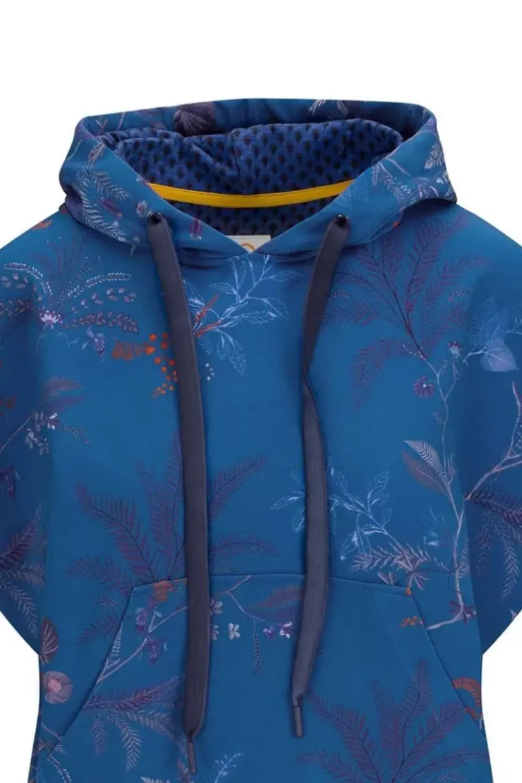 Pullover & Strickjacken|Pip Studio Hoodie Kurze Armel Isola Blau