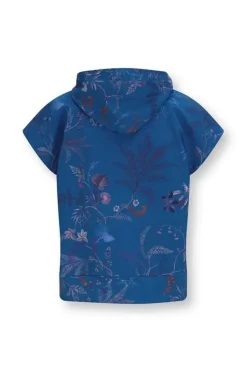 Pullover & Strickjacken|Pip Studio Hoodie Kurze Armel Isola Blau