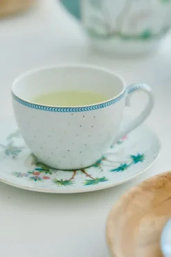 Cappuccino Tasse|Pip Studio Jolie Cappuccino Tasse & Untertasse Dots Gold
