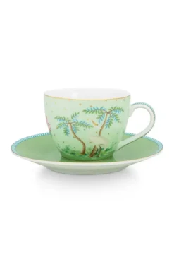 Tasse & Untertasse|Pip Studio Jolie Espresso Tasse & Undertasse Grun