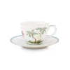 Tasse & Untertasse|Pip Studio Jolie Espresso Tasse & Untertasse Dots Gold Weis