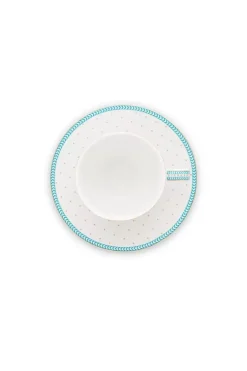 Tasse & Untertasse|Pip Studio Jolie Espresso Tasse & Untertasse Dots Gold Weis