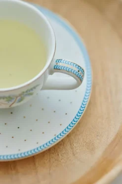 Tasse & Untertasse|Pip Studio Jolie Espresso Tasse & Untertasse Dots Gold Weis