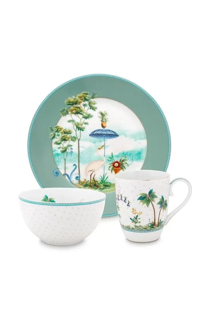 Porzellan Sets|Pip Studio Jolie Fruhstuck Set/3 Blau