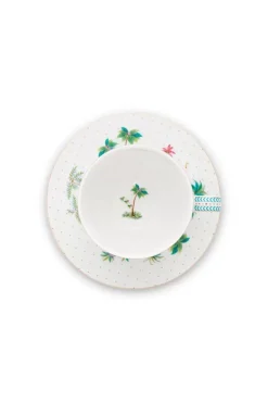 Porzellan Sets|Pip Studio Jolie Set/2 Cappuccino Tasse & Untertasse Dots Gold