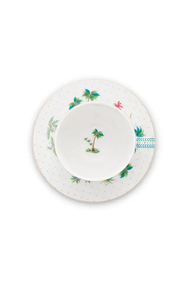Porzellan Sets|Pip Studio Jolie Set/2 Cappuccino Tasse & Untertasse Dots Gold