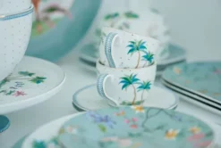 Porzellan Sets|Pip Studio Jolie Set/2 Espresso Tasse & Untertasse Dots Gold Weis