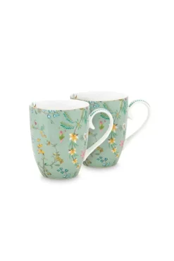 Porzellan Sets|Pip Studio Jolie Set/2 Tasse Gross Flowers Blau