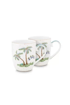 Porzellan Sets|Pip Studio Jolie Set/2 Tasse Klein Dots Gold Weis