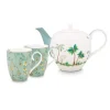 Porzellan Sets|Pip Studio Jolie Set/3 Tee Set Gross Flowers Blau