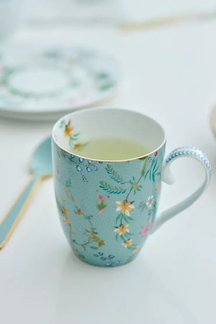 Teetassen|Pip Studio Jolie Tasse Gross Flowers Blau