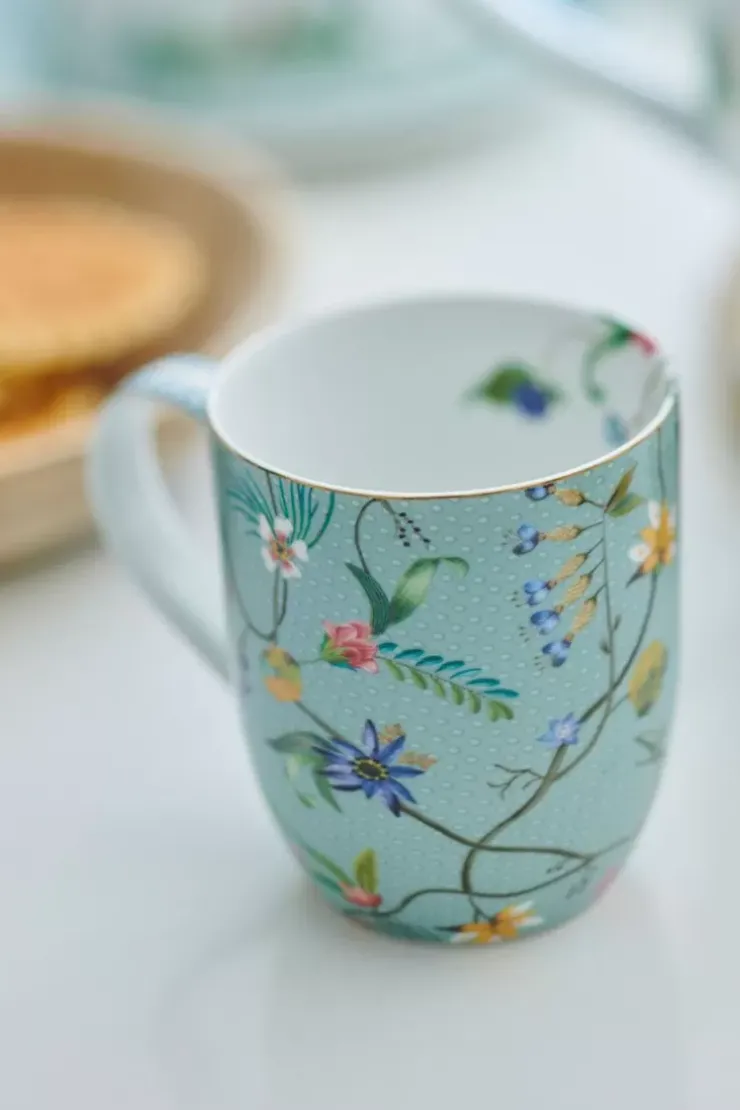 Kaffeetassen|Pip Studio Jolie Tasse Klein Flowers Blau