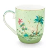 Kaffeetassen|Pip Studio Jolie Tasse Klein Goldene Punkte Grun