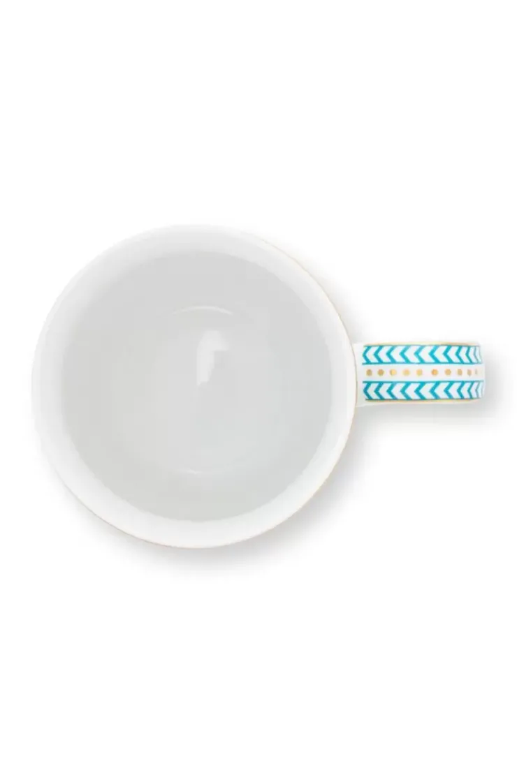 Kaffeetassen|Pip Studio Jolie Tasse Klein Goldene Punkte Grun