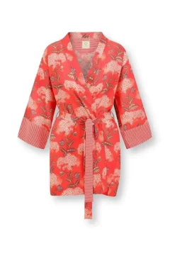 Kimonos|Pip Studio Kimono Flora Firenze Koralle Rot