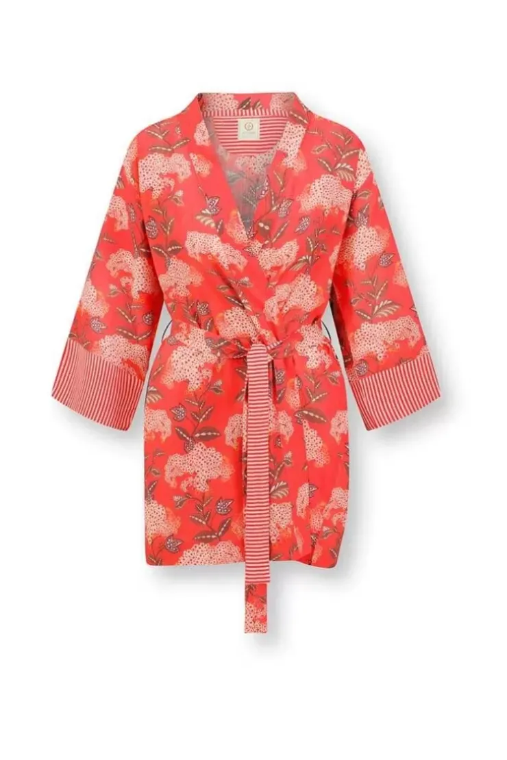 Kimonos|Pip Studio Kimono Flora Firenze Koralle Rot