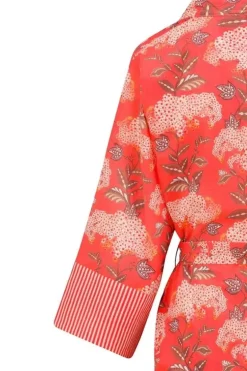 Kimonos|Pip Studio Kimono Flora Firenze Koralle Rot
