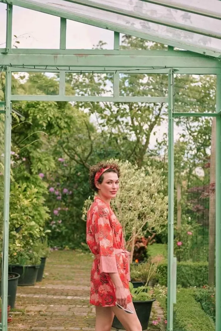 Kimonos|Pip Studio Kimono Flora Firenze Koralle Rot