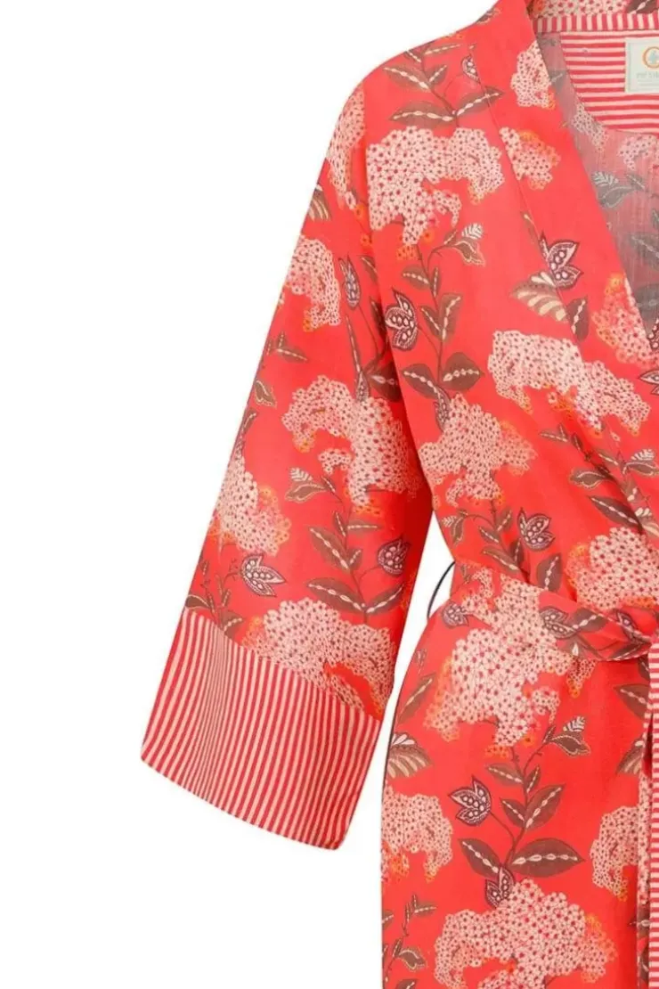Kimonos|Pip Studio Kimono Flora Firenze Koralle Rot