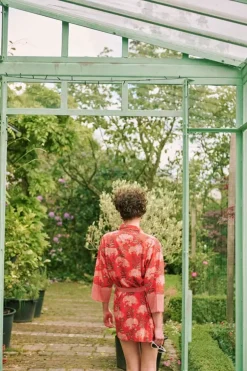 Kimonos|Pip Studio Kimono Flora Firenze Koralle Rot