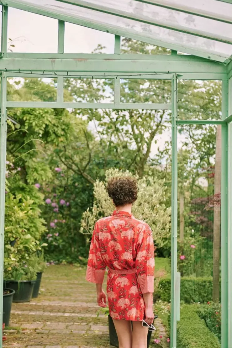 Kimonos|Pip Studio Kimono Flora Firenze Koralle Rot