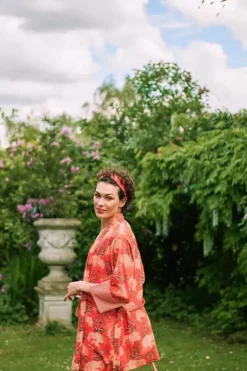 Kimonos|Pip Studio Kimono Flora Firenze Koralle Rot