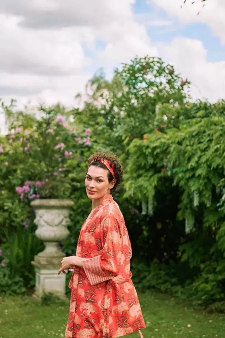 Kimonos|Pip Studio Kimono Flora Firenze Koralle Rot
