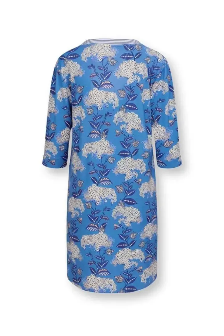 Kleider|Pip Studio Kleid Flora Firenze Kobalt Blau