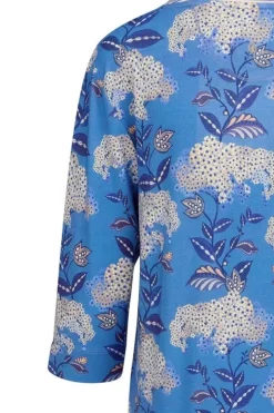 Kleider|Pip Studio Kleid Flora Firenze Kobalt Blau