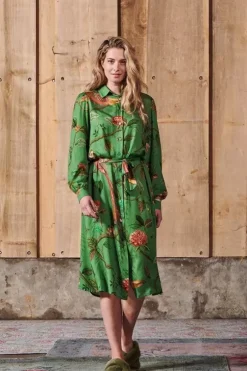 Nachthemden|Pip Studio Kleid Lange Armel Good Nightingale Grun