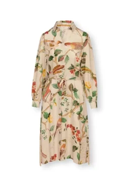 Nachthemden|Pip Studio Kleid Lange Armel Good Nightingale Sand