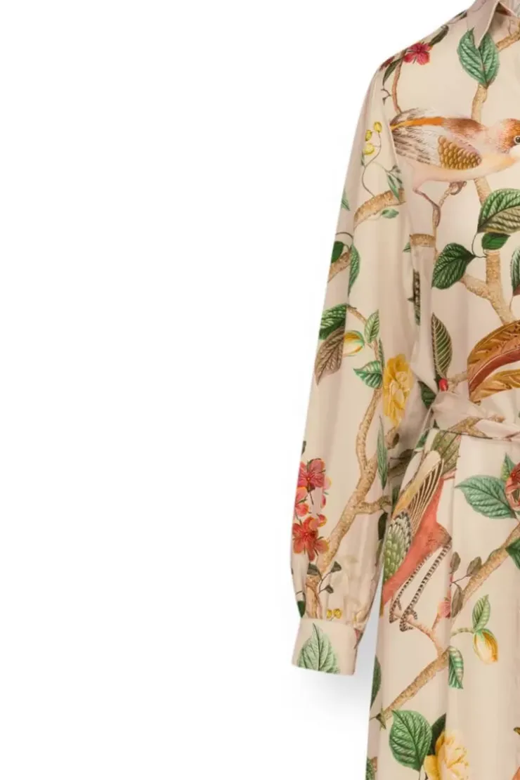 Nachthemden|Pip Studio Kleid Lange Armel Good Nightingale Sand