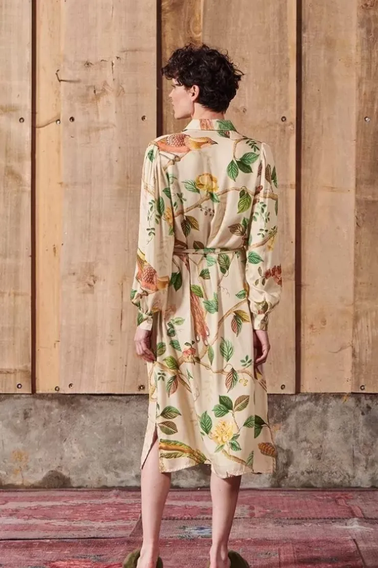 Nachthemden|Pip Studio Kleid Lange Armel Good Nightingale Sand