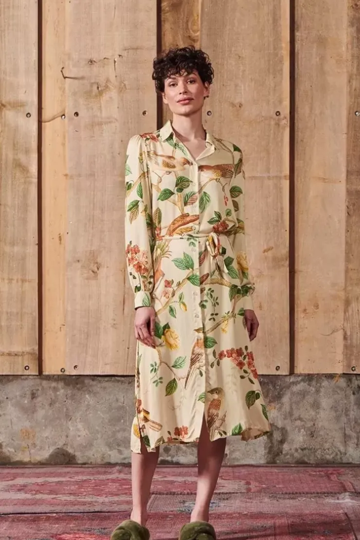 Nachthemden|Pip Studio Kleid Lange Armel Good Nightingale Sand