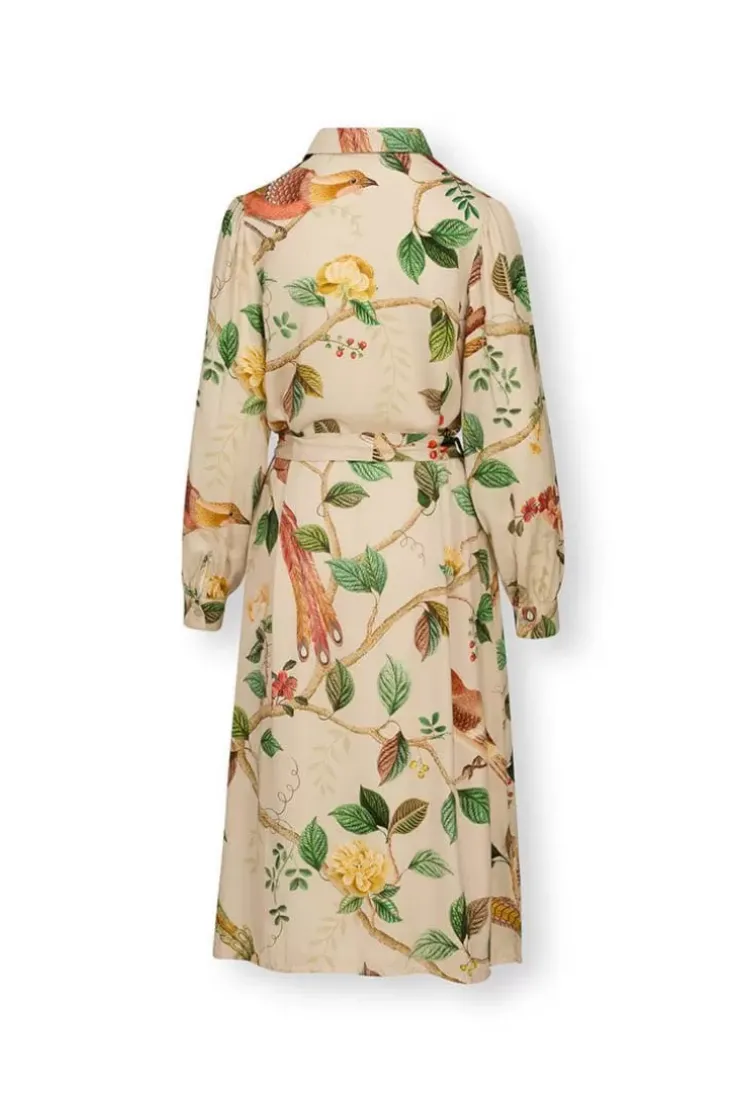 Nachthemden|Pip Studio Kleid Lange Armel Good Nightingale Sand