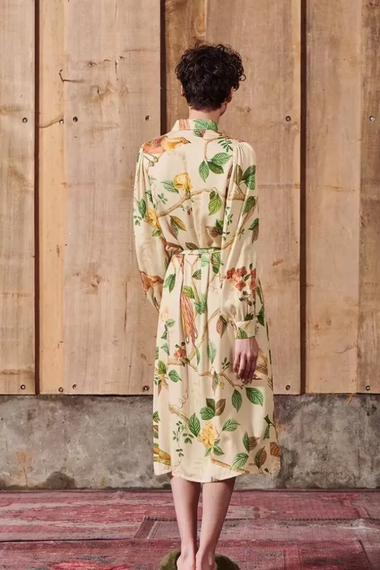 Nachthemden|Pip Studio Kleid Lange Armel Good Nightingale Sand