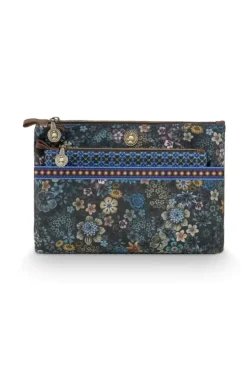 Necessaire|Pip Studio Kosmetiktasche Combi Gross Tutti I Fiori Blau