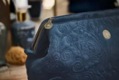 Beautycases|Pip Studio Kosmetiktasche Extra Gross Samt Quiltey Days Blau