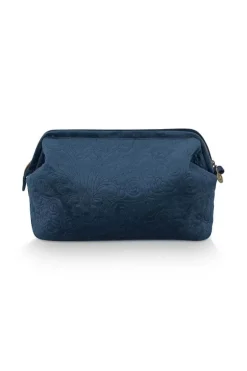 Beautycases|Pip Studio Kosmetiktasche Extra Gross Samt Quiltey Days Blau
