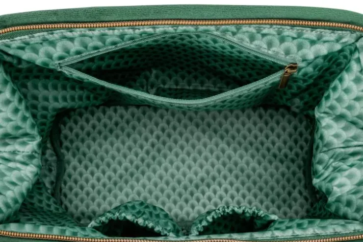 Kosmetiktasche|Pip Studio Kosmetiktasche Extra Gross Samt Quiltey Days Grun