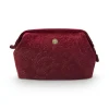 Kosmetiktasche|Pip Studio Kosmetiktasche Gross Samt Quiltey Days Rot