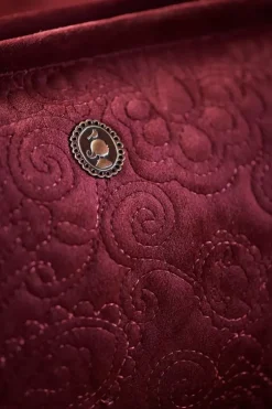 Kosmetiktasche|Pip Studio Kosmetiktasche Gross Samt Quiltey Days Rot