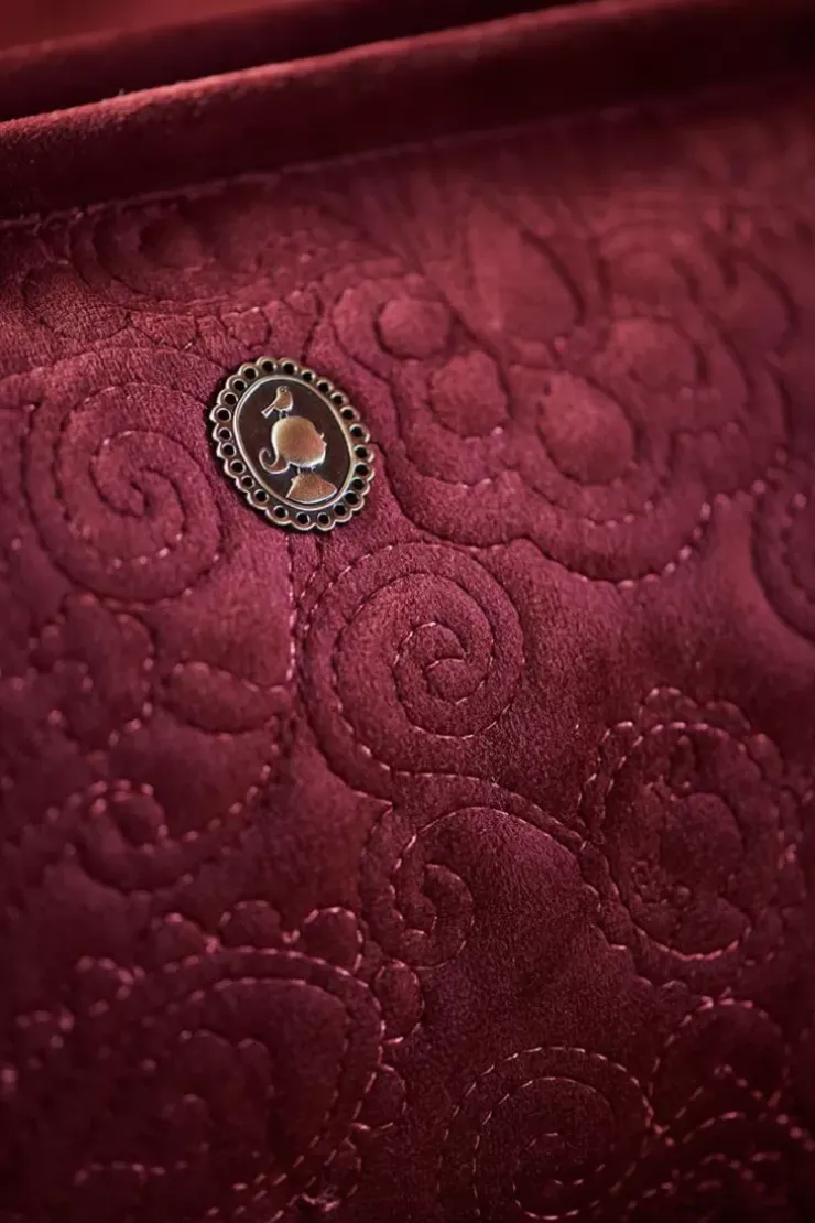 Kosmetiktasche|Pip Studio Kosmetiktasche Gross Samt Quiltey Days Rot
