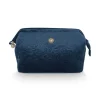 Kosmetiktasche|Pip Studio Kosmetiktasche Gross Samt Quiltey Days Blau