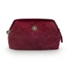 Kosmetiktasche|Pip Studio Kosmetiktasche Klein Samt Quiltey Days Rot