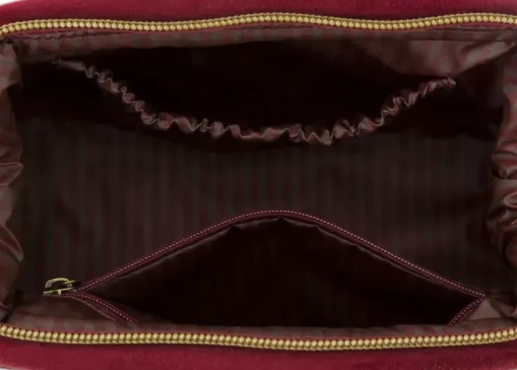 Kosmetiktasche|Pip Studio Kosmetiktasche Klein Samt Quiltey Days Rot